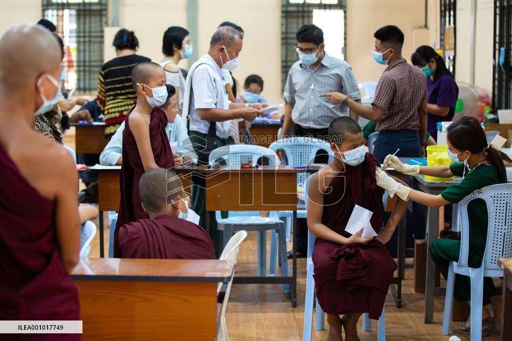 MYANMAR-YANGON-COVID-19