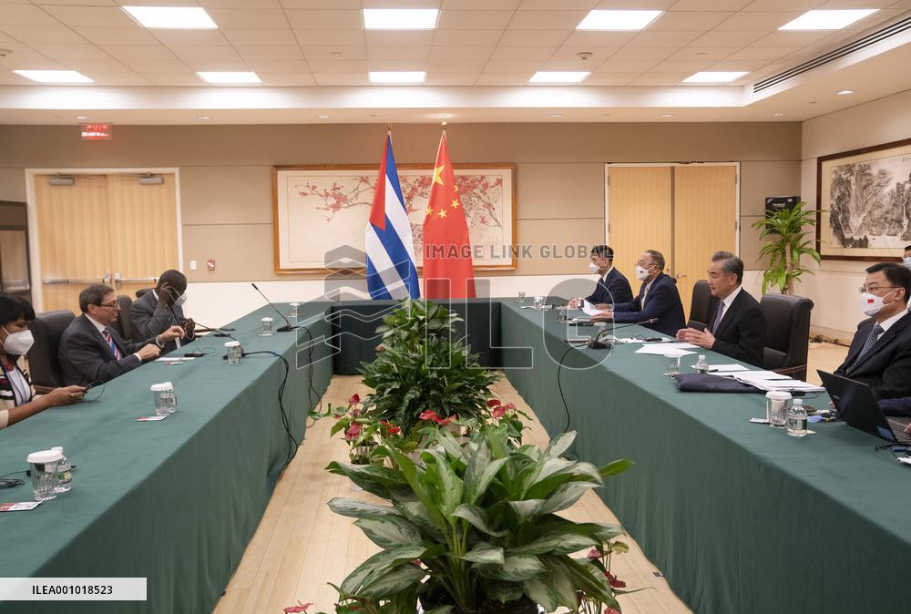 U.S.-NEW YORK-CHINA-WANG YI-CUBA-FM-MEETING