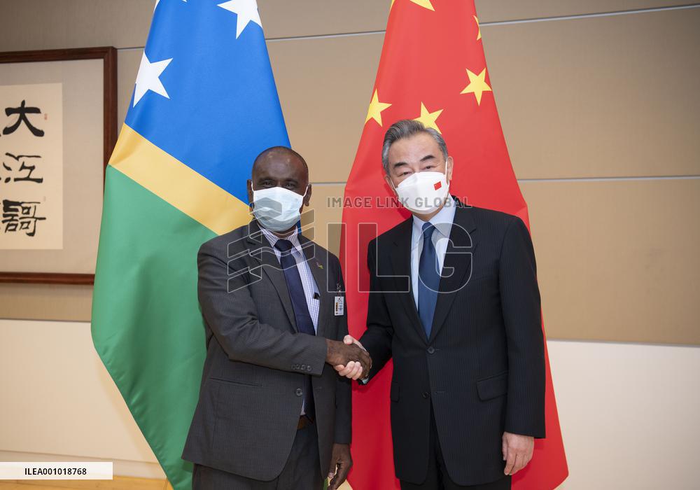 U.S.-NEW YORK-CHINA-WANG YI-SOLOMON ISLANDS-FM-MEETING