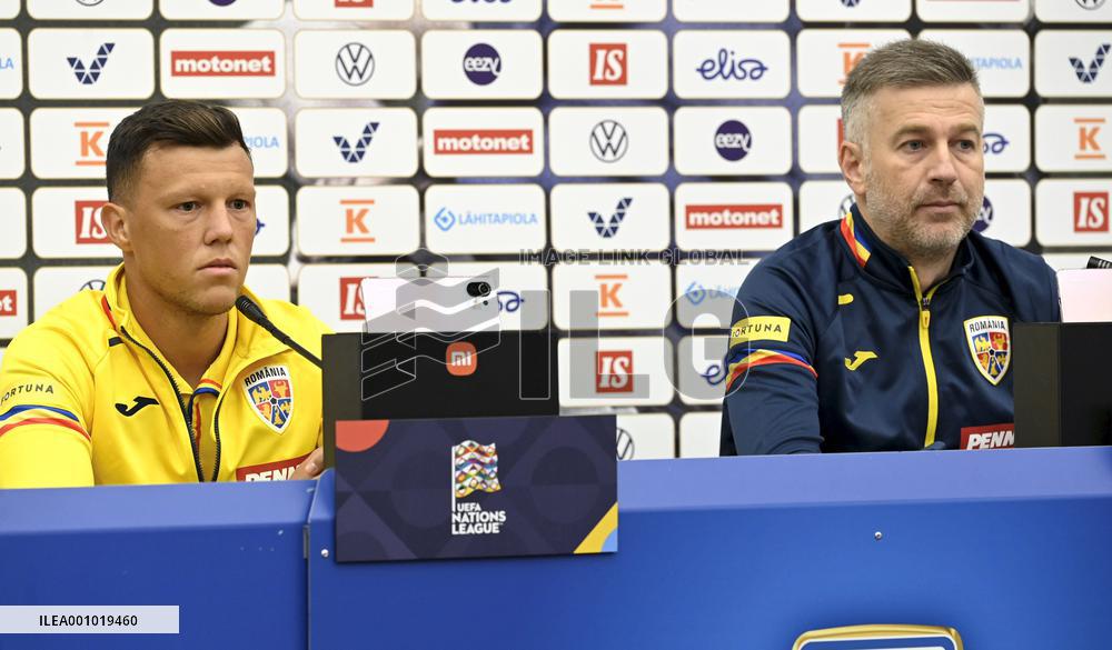 Finnish national team press conference about the UEFA Nations League football match Finland vs Romania