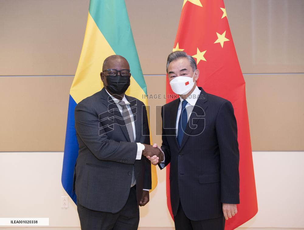 U.S.-NEW YORK-CHINA-WANG YI-GABON-FM-MEETING