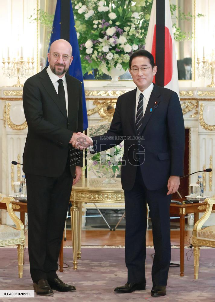 Japan, EU leaders meet in Tokyo
