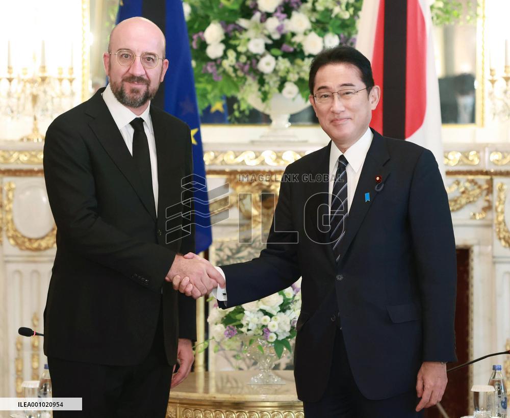 Japan, EU leaders meet in Tokyo
