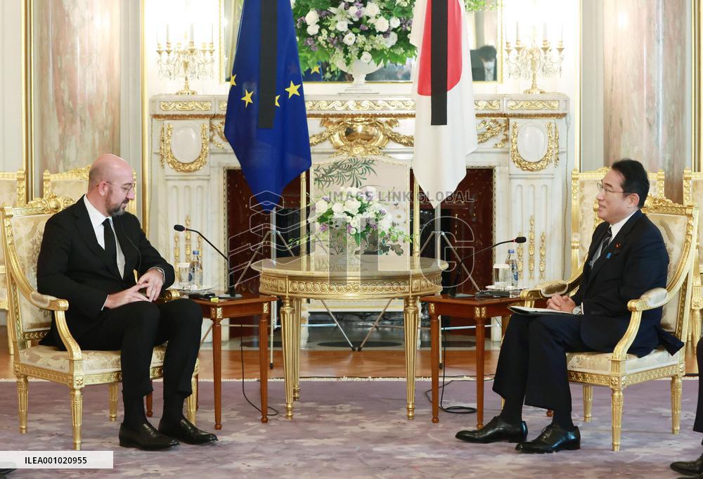 Japan, EU leaders meet in Tokyo