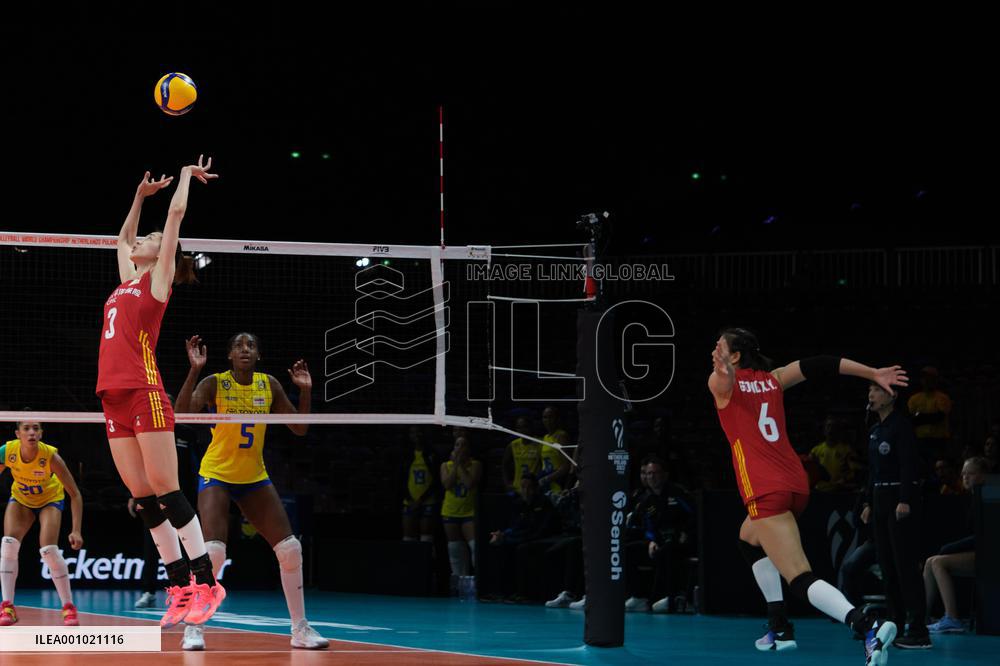 (SP)THE NETHERLANDS-ARNHEM-VOLLEYBALL-WOMEN'S WORLD CHAMPIONSHIP-CHN VS COL