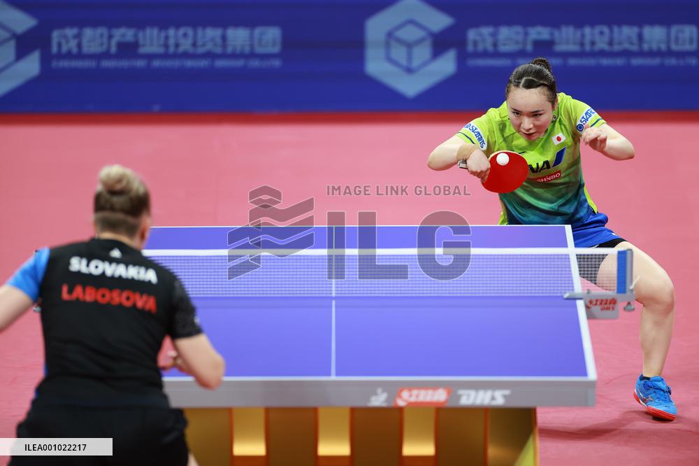 (SP)CHINA-CHENGDU-TABLE TENNIS-ITTF WORLD TEAM CHAMPIONSHIPS FINALS-WOMEN'S TEAMS-GROUP 2-JPN VS SVK(CN)