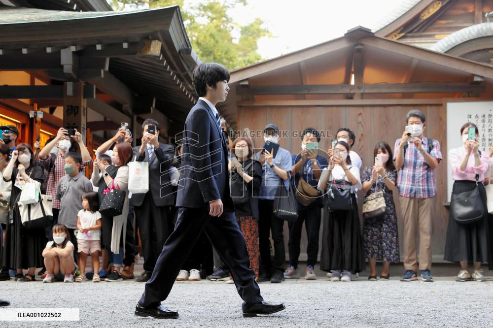 Prince Hisahito at Ise Jingu shrine