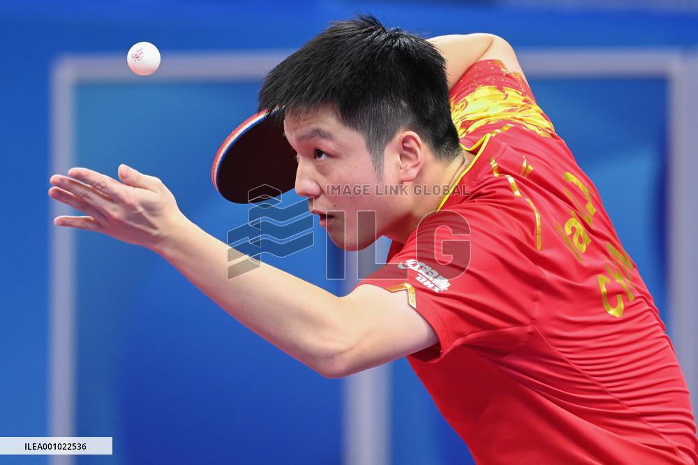 (SP)CHINA-CHENGDU-TABLE TENNIS-ITTF WORLD TEAM CHAMPIONSHIPS FINALS-MEN'S TEAMS-CHN VS PUR(CN)