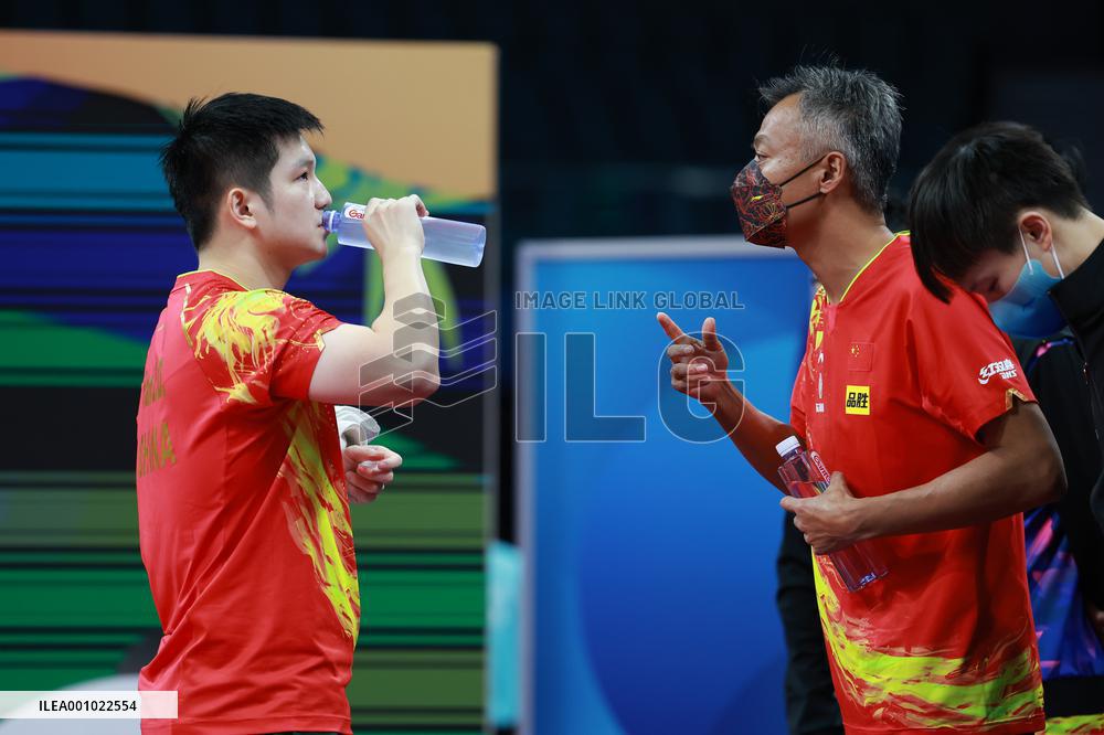 (SP)CHINA-CHENGDU-TABLE TENNIS-ITTF WORLD TEAM CHAMPIONSHIPS FINALS-MEN'S TEAMS-CHN VS PUR(CN)
