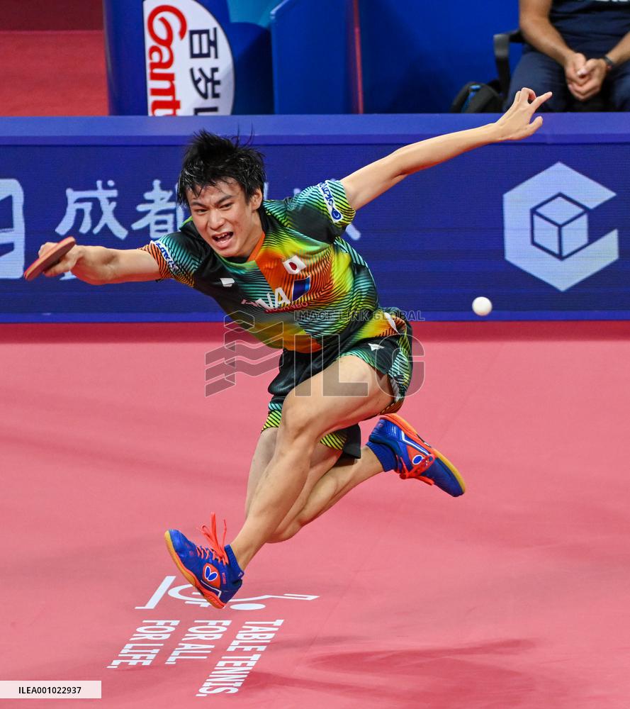 (SP)CHINA-CHENGDU-TABLE TENNIS-ITTF WORLD TEAM CHAMPIONSHIPS FINALS-MEN'S TEAMS-JPN VS ROU (CN)