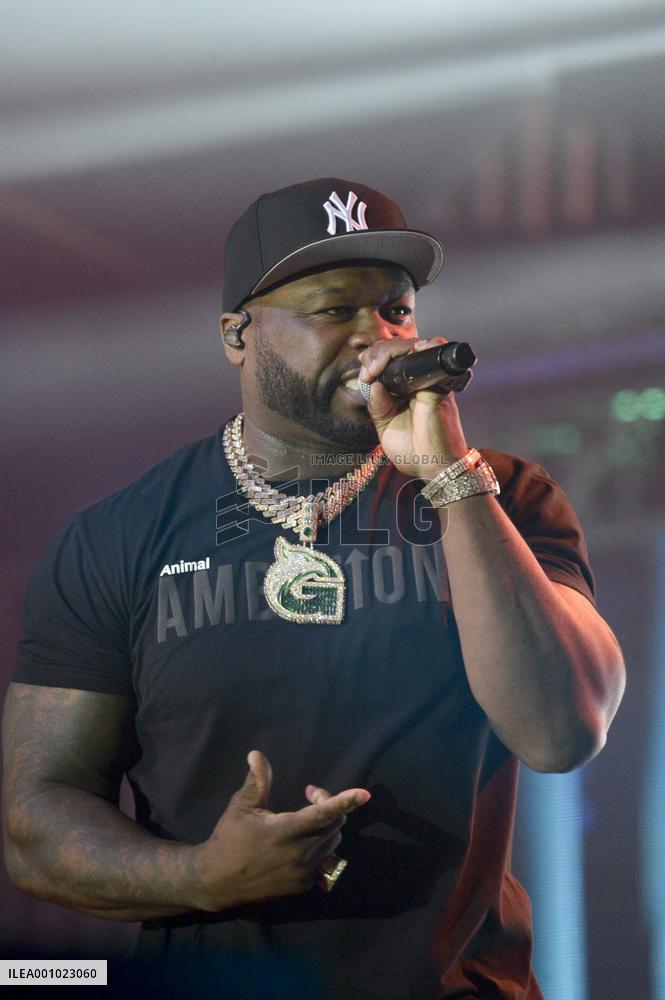 50 Cent performs in Helsinki