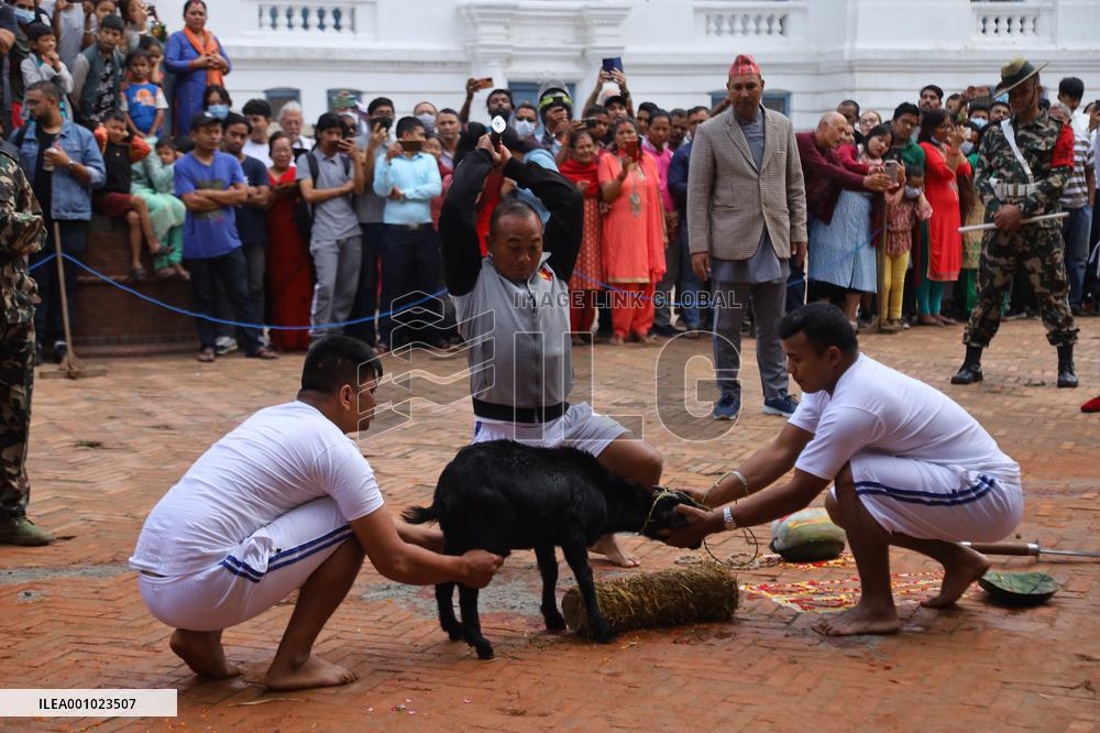 Animal sacrifice in Nepal on Maha Nawami