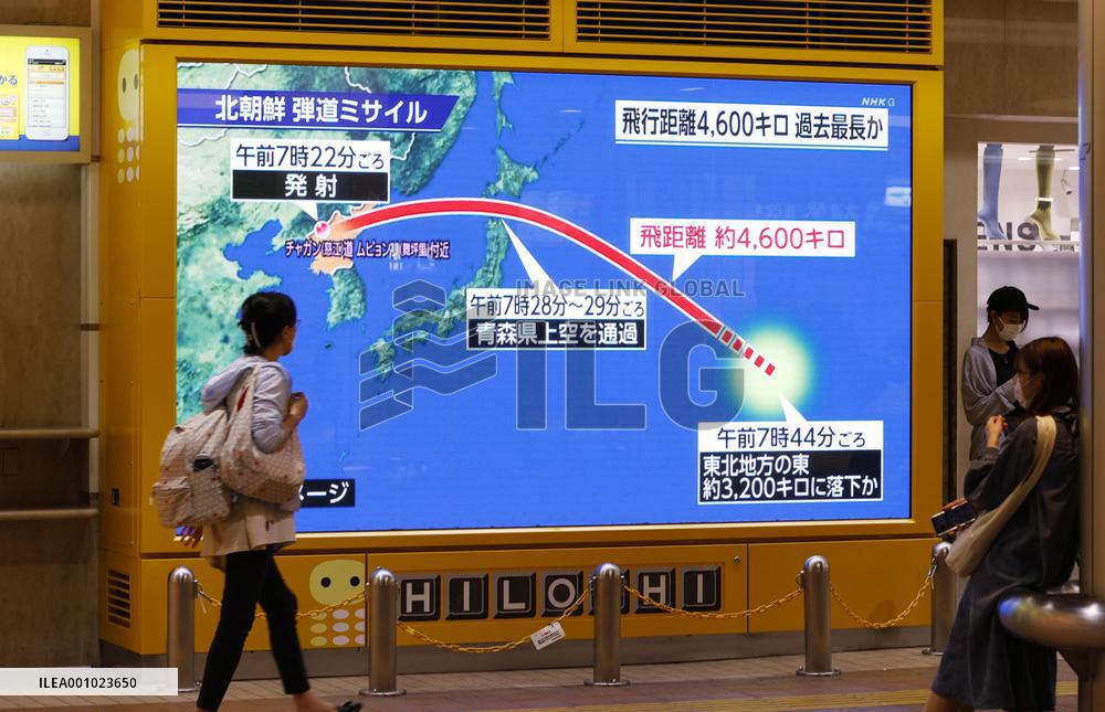 N. Korea fires ballistic missile