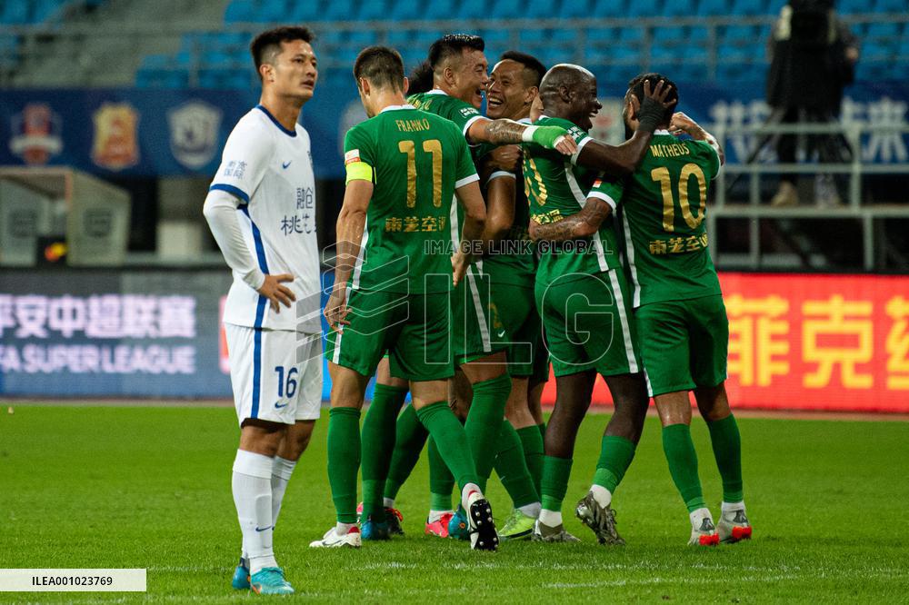 (SP)CHINA-HUZHOU-FOOTBALL-CSL-ZHEJIANG FC VS WUHAN THREE TOWNS(CN)