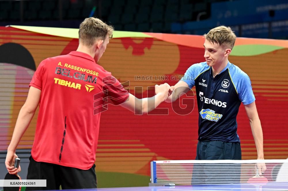(SP)CHINA-CHENGDU-TABLE TENNIS-ITTF WORLD TEAM CHAMPIONSHIPS FINALS-MEN'S TEAM-ROUND OF 16 (CN)
