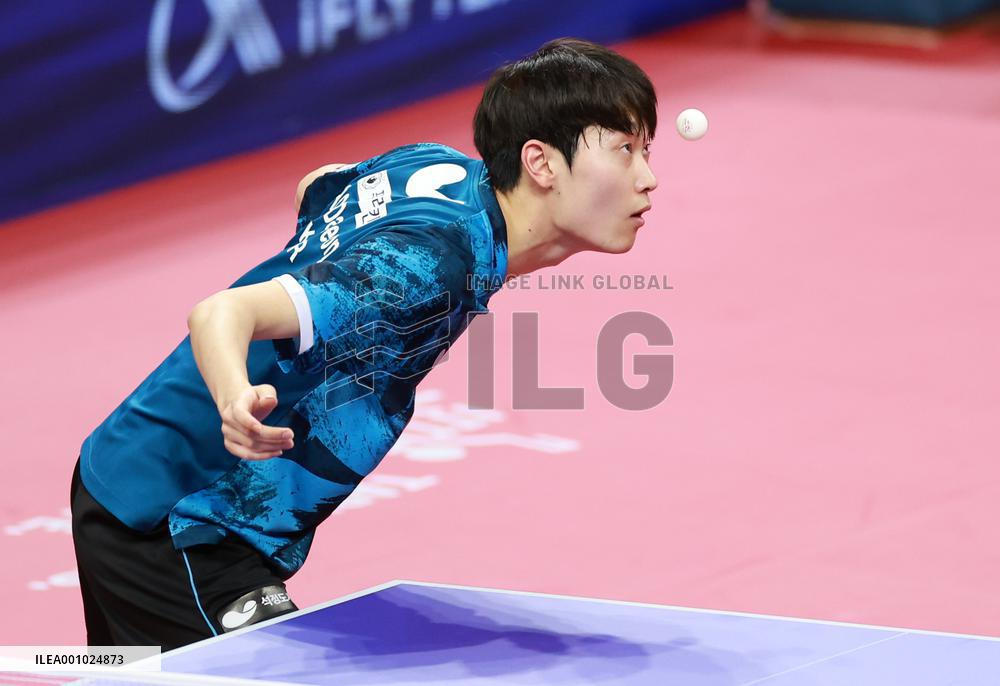 (SP)CHINA-CHENGDU-TABLE TENNIS-ITTF WORLD TEAM CHAMPIONSHIPS FINALS-MEN'S TEAM-QUARTERFINALS-KOR VS HKG (CN)