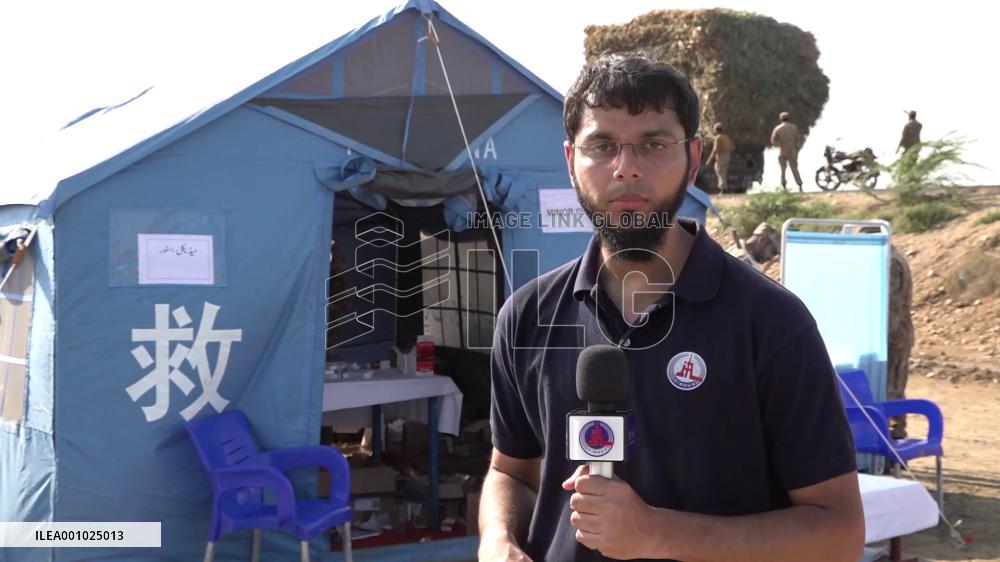 China-donated tents used as education, health facilities in flood-affected Pakistan