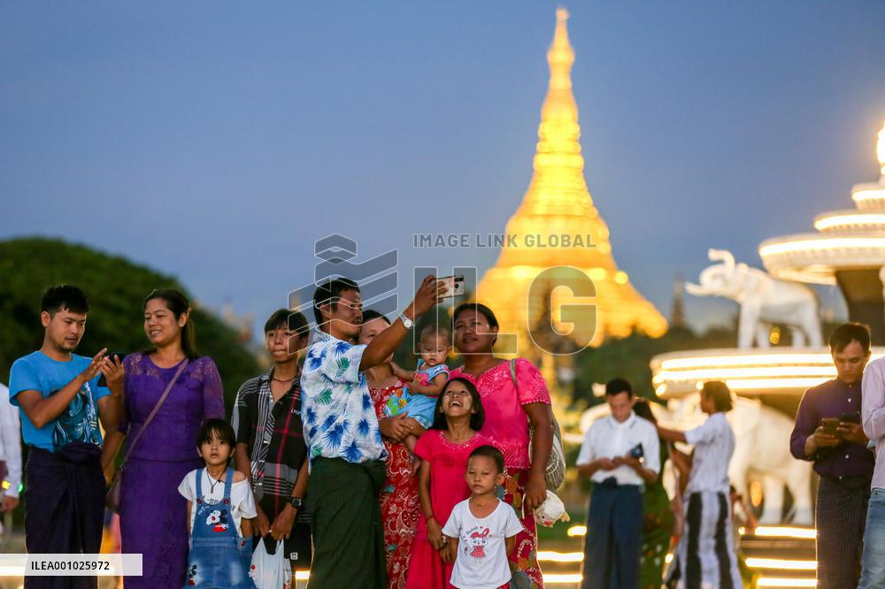 MYANMAR-YANGON-THADINGYUT LIGHTING FESTIVAL