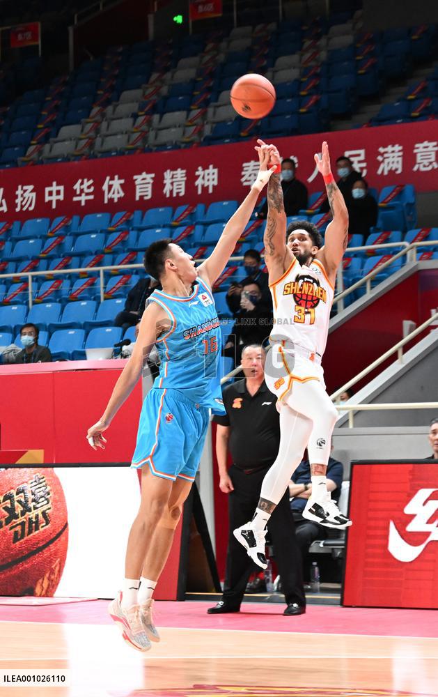 (SP)CHINA-HANGZHOU-BASKETBALL-CBA LEAGUE-SHENZHEN LEOPARDS VS SHANDONG HEROES(CN)