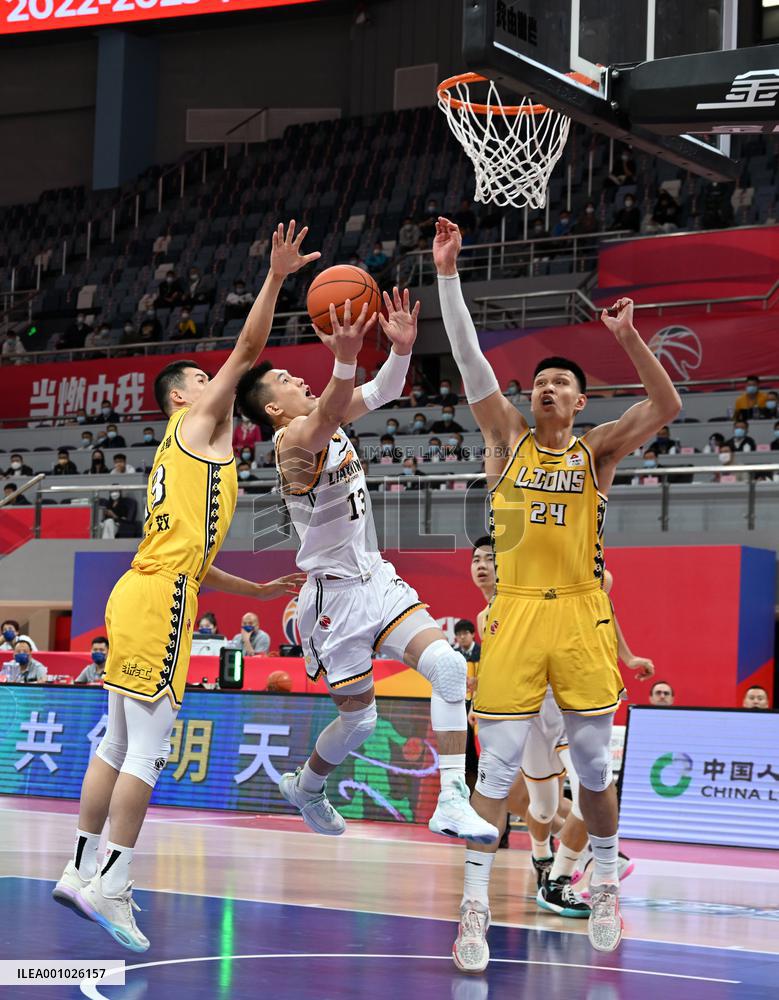 (SP)CHINA-HANGZHOU-BASKETBALL-CBA LEAGUE-ZHEJIANG LIONS VS LIAONING FLYING LEOPARDS (CN)