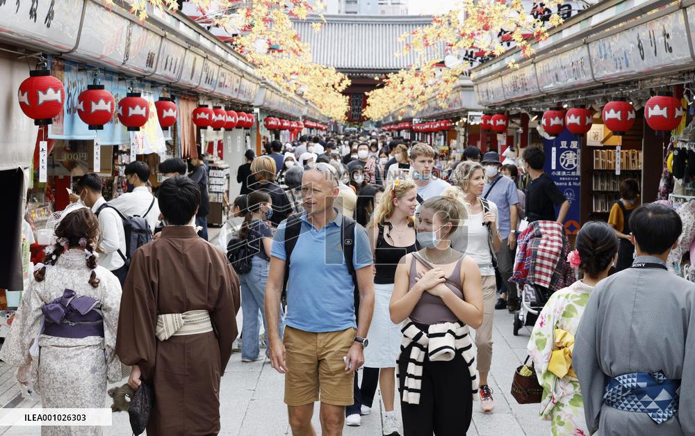 Tourists in Japan