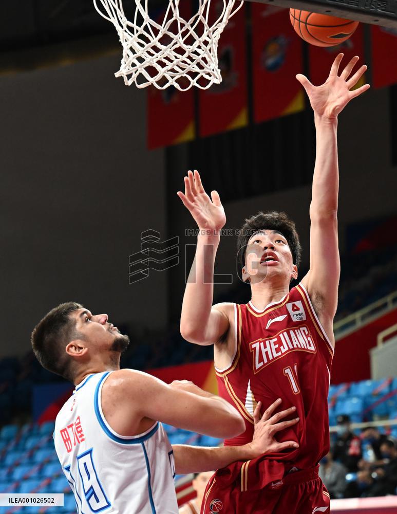 (SP)CHINA-HANGZHOU-BASKETBALL-CBA LEAGUE-NINGBO ROCKETS VS ZHEJIANG GOLDEN BULLS (CN)