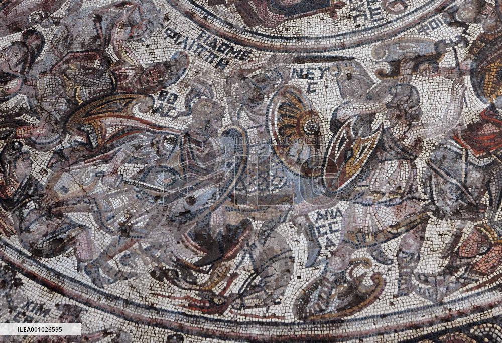 SYRIA-HOMS-AL-RASTAN-ROMAN MOSAIC PANEL-DISCOVERY
