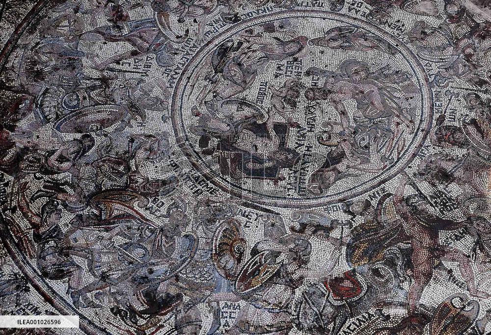 SYRIA-HOMS-AL-RASTAN-ROMAN MOSAIC PANEL-DISCOVERY