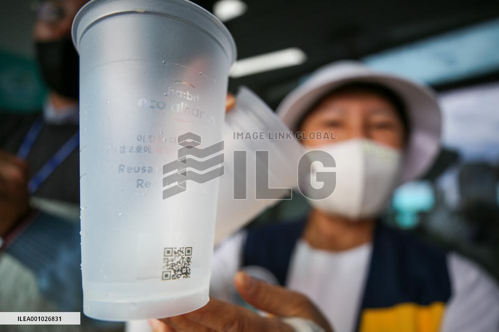 SOUTH KOREA-JEJU-UDO ISLAND-REUSABLE CUPS