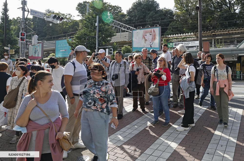 Travelers back in Japan