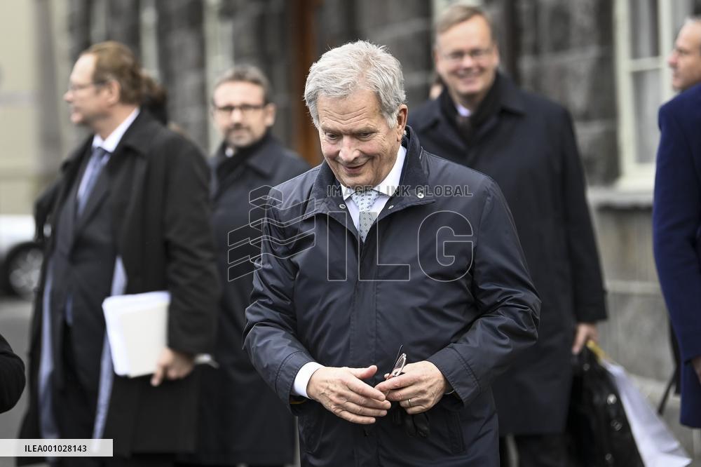President Sauli Niinistö and his spouse Jenni Haukio on a state visit to Iceland