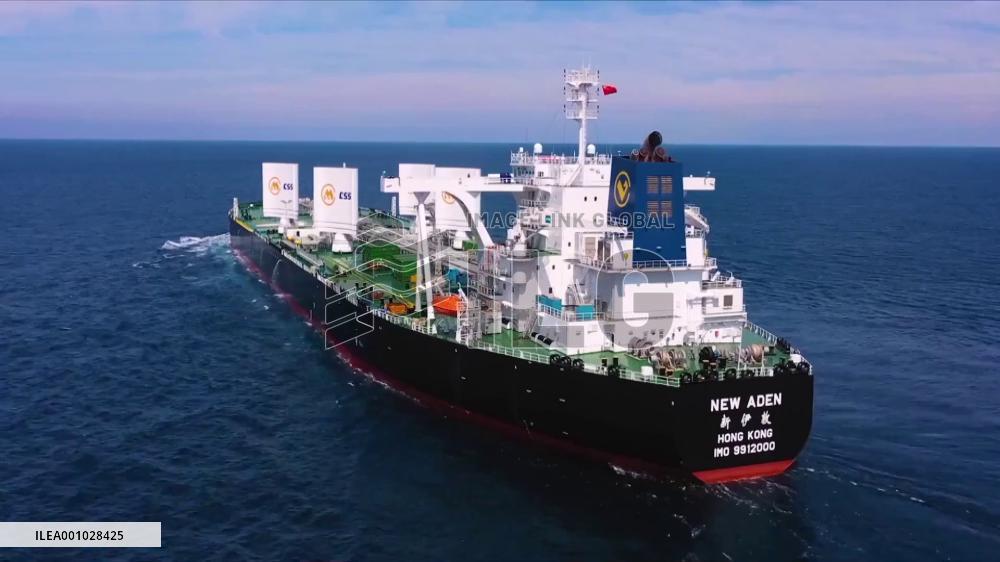 Energy-efficient supertanker with novel sails design delivered in NE China