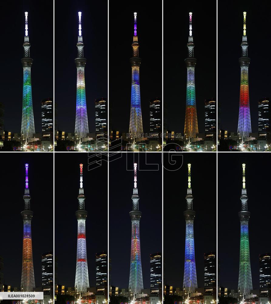 Tokyo Skytree light show
