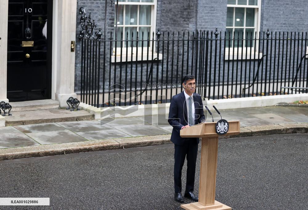 BRITAIN-LONDON-NEW PM-FIRST ADDRESS