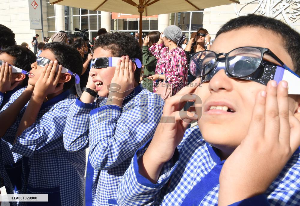 TUNISIA-TUNIS-PARTIAL SOLAR ECLIPSE