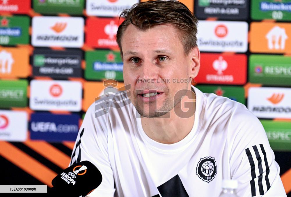 HJK's practice and presser day before the UEFA Europa League Group C football match against Italian AS Roma