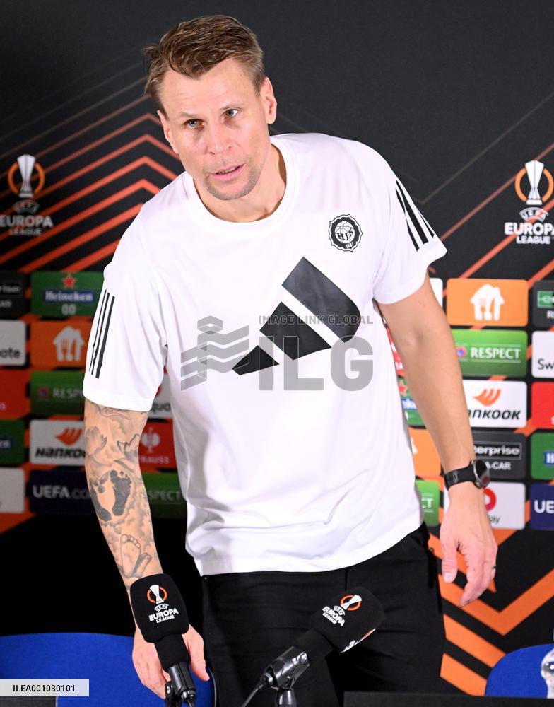 HJK's practice and presser day before the UEFA Europa League Group C football match against Italian AS Roma