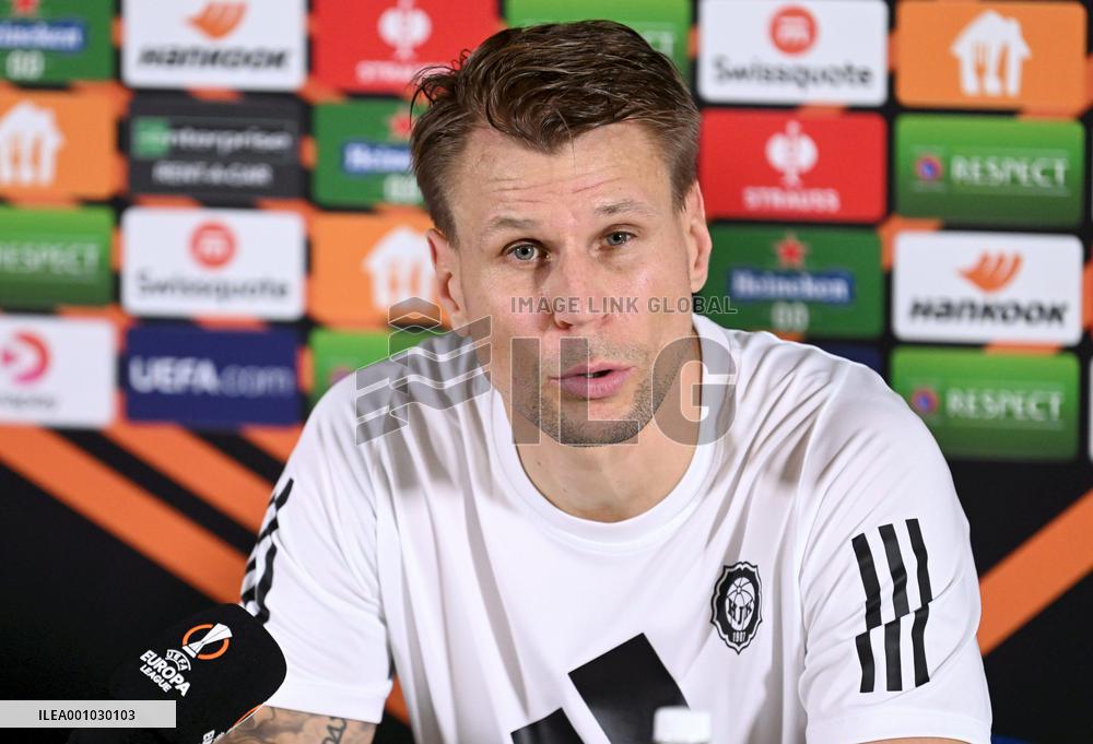 HJK's practice and presser day before the UEFA Europa League Group C football match against Italian AS Roma