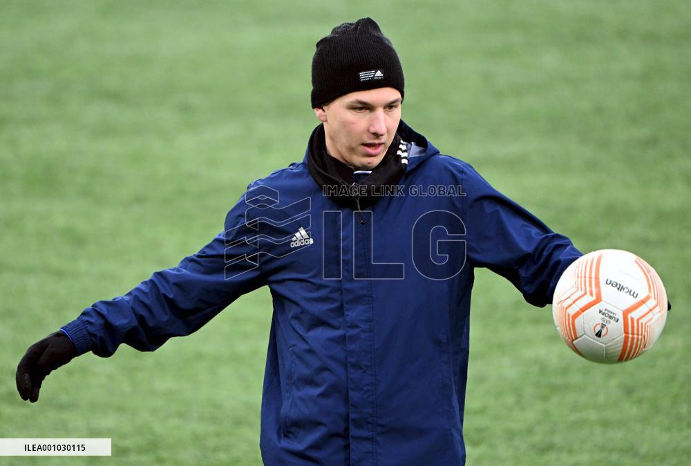 HJK's practice and presser day before the UEFA Europa League Group C football match against Italian AS Roma