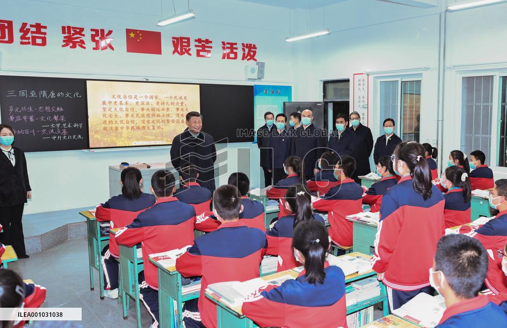 CHINA-SHAANXI-HENAN-XI JINPING-INSPECTION (CN)