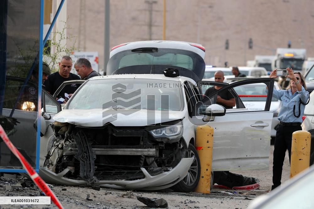 MIDEAST-JERICHO-CAR ATTACK