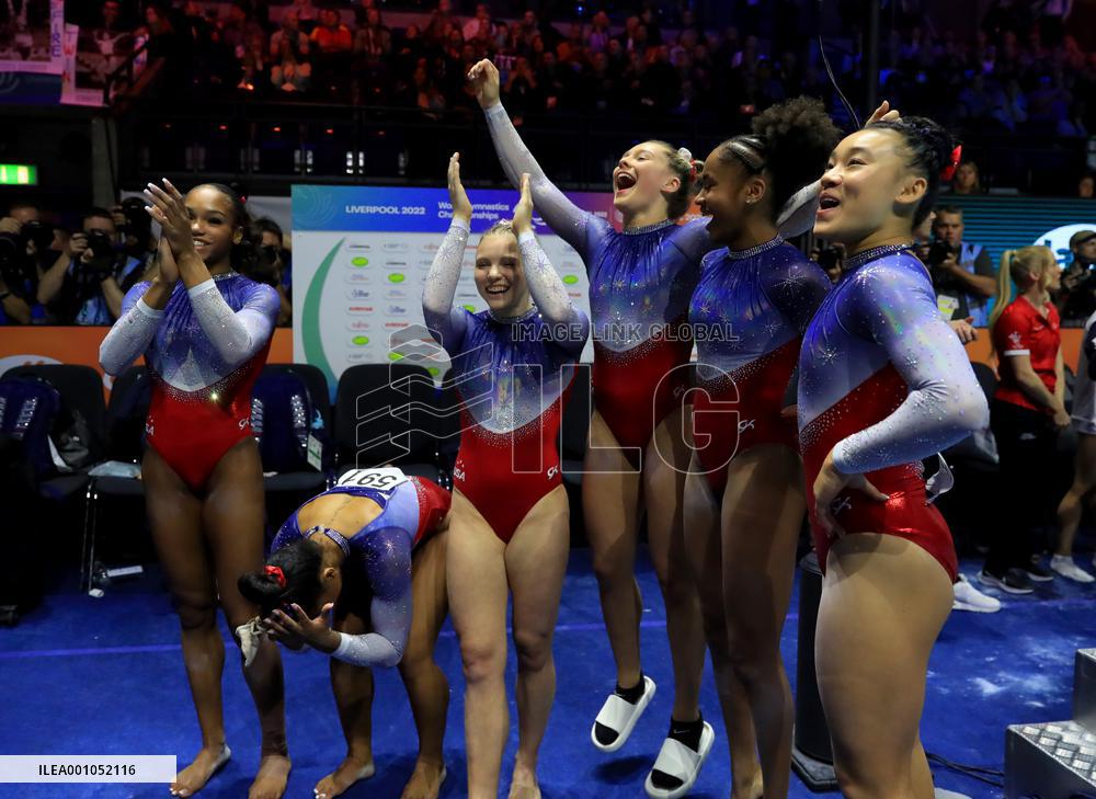(SP)BRITAIN-LIVERPOOL-ARTISTIC GYMNASTICS-WORLD CHAMPIONSHIPS-WOMEN'S TEAM FINAL