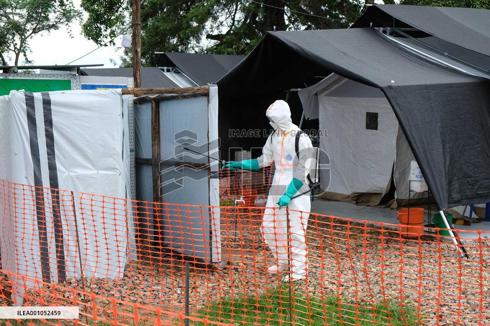 UGANDA-MUBENDE-EBOLA-DISINFECTION
