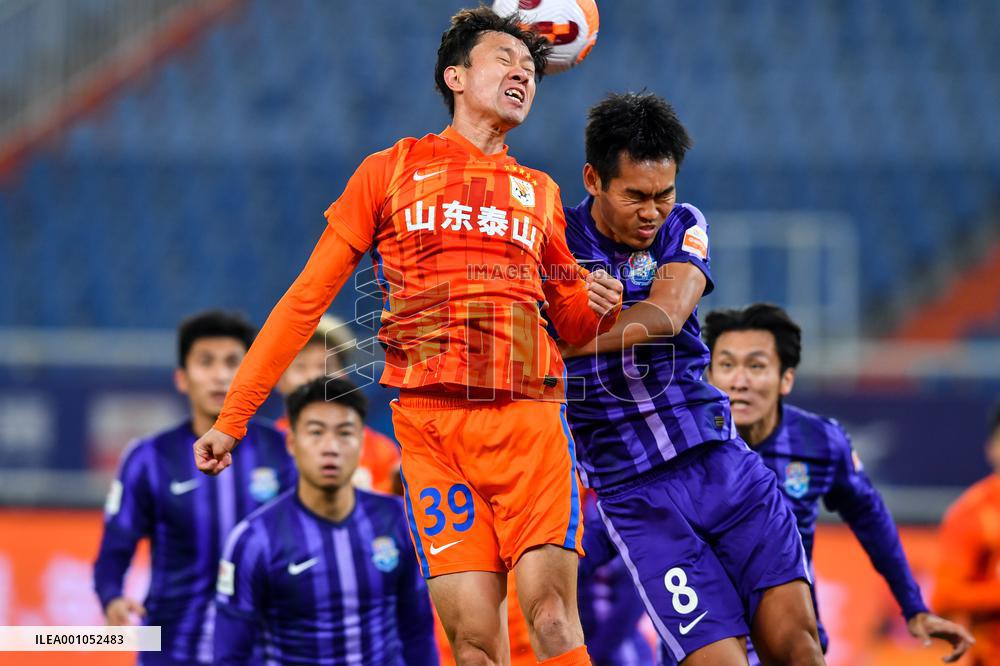 (SP)CHINA-JINAN-FOOTBALL-CSL-SHANDONG TAISHAN VS TIANJIN JINMEN TIGERS (CN)