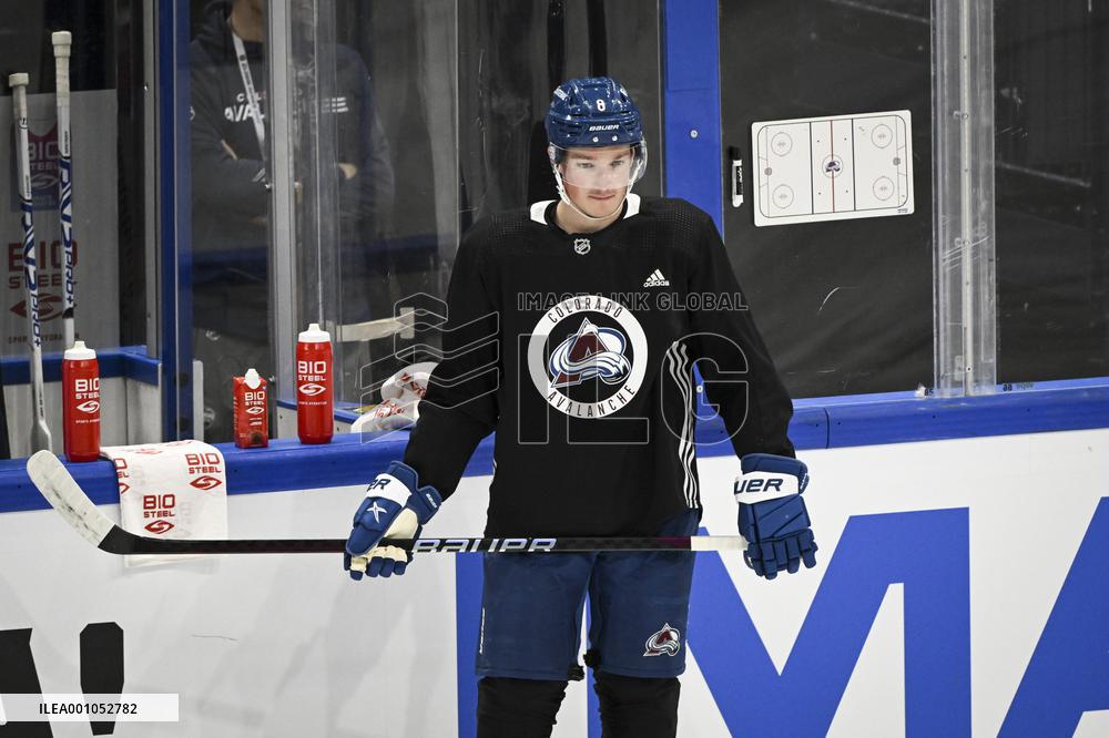 NHL Global Series - The Colorado Avalanche practice on ice