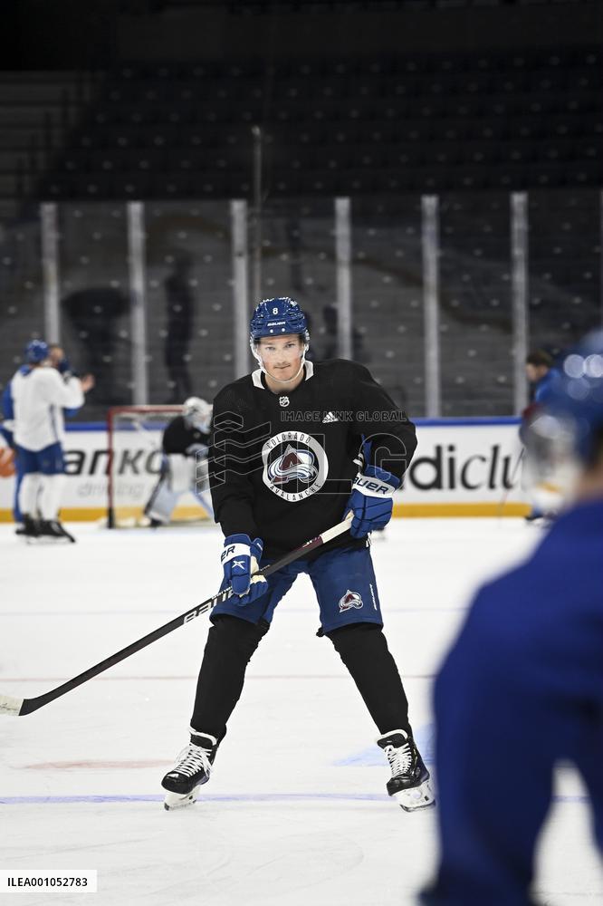 NHL Global Series - The Colorado Avalanche practice on ice