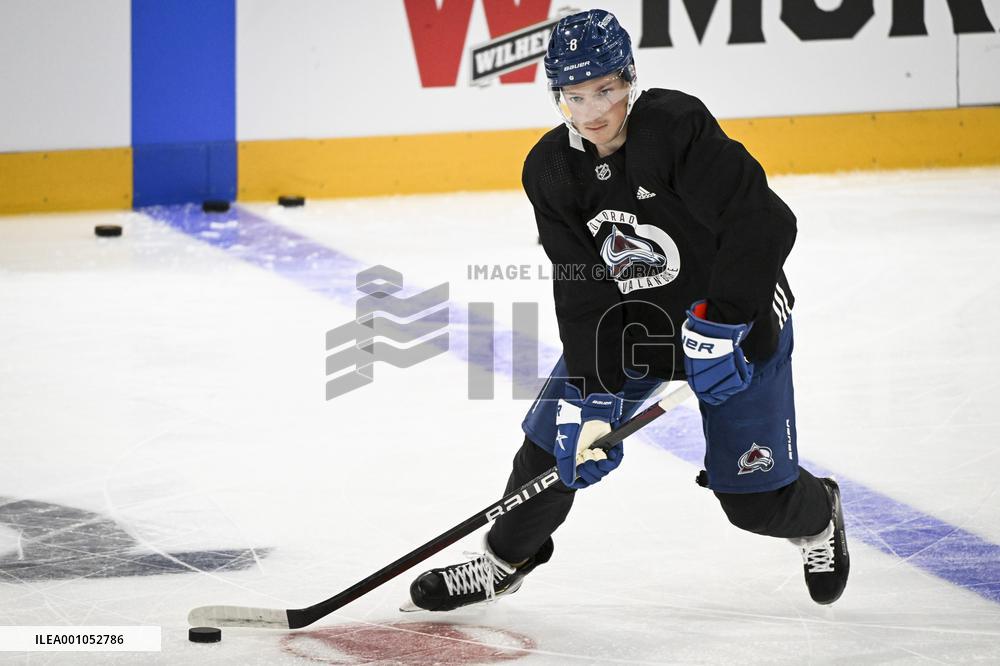 NHL Global Series - The Colorado Avalanche practice on ice