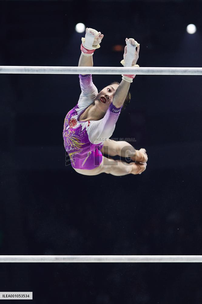 (SP)BRITAIN-LIVERPOOL-ARTISTIC GYMNASTICS-WORLD CHAMPIONSHIPS-WOMEN'S UNEVEN BARS FINAL