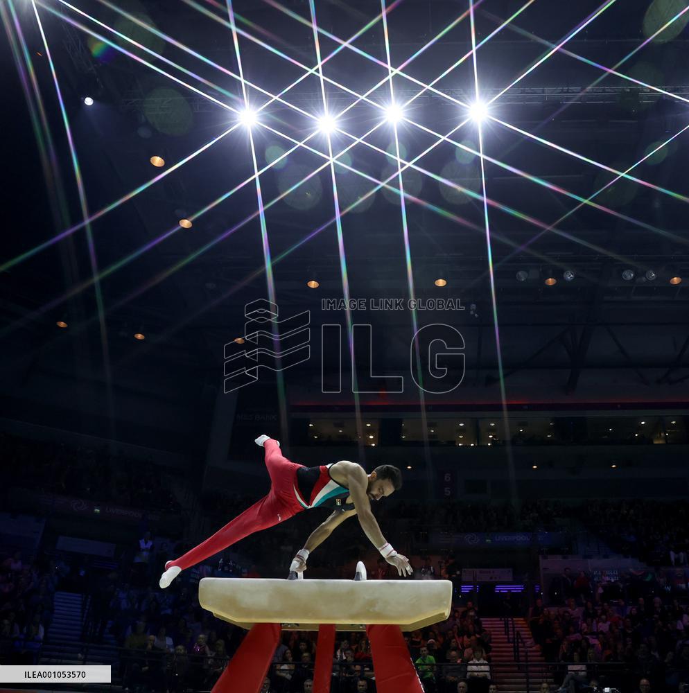 (SP)BRITAIN-LIVERPOOL-ARTISTIC GYMNASTICS-WORLD CHAMPIONSHIPS-MEN'S POMMEL HORSE FINAL