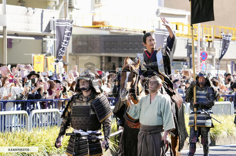 Popular actor Takuya Kimura in parade